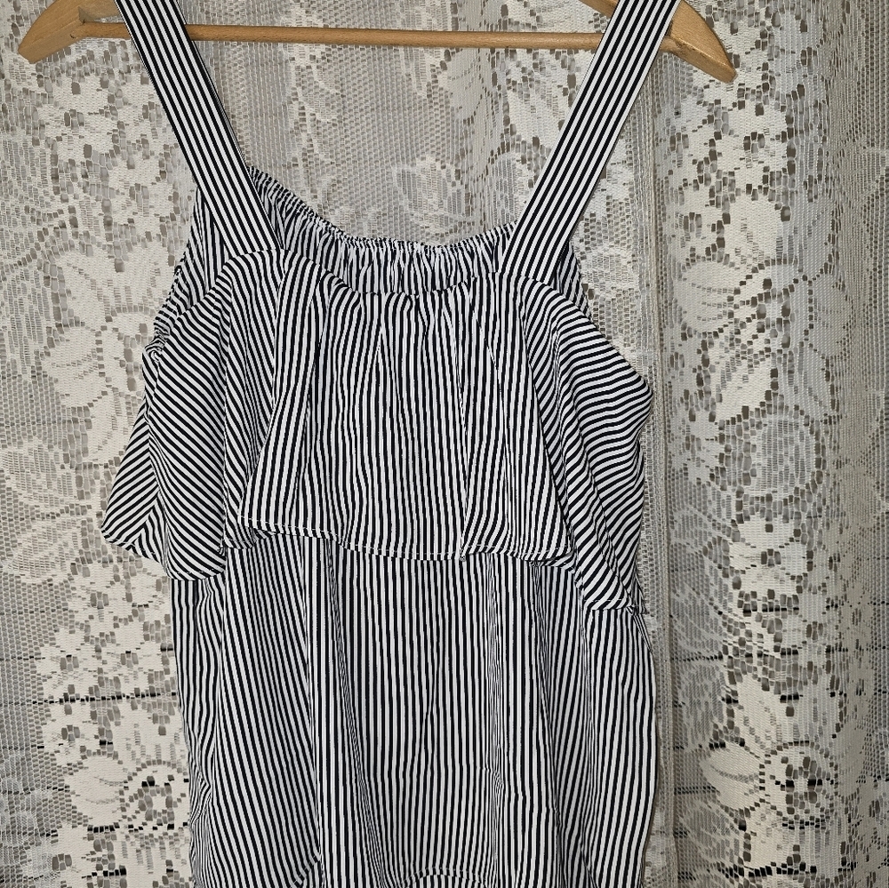 Loft Outlet Black And White Striped Women's Top XS, Tank Top, Blouse - Picture 6 of 7